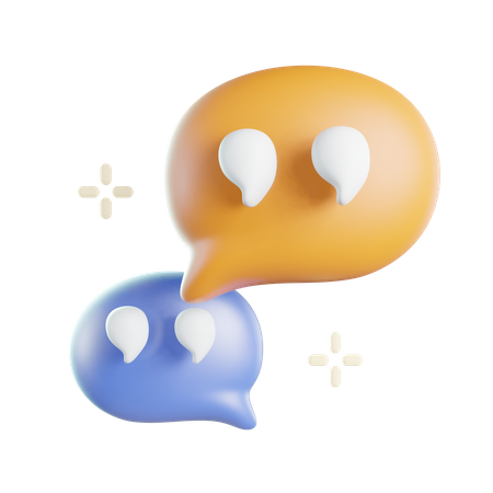 Bubble Chat  3D Icon