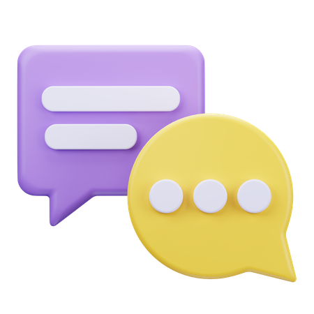 Bubble Chat  3D Icon