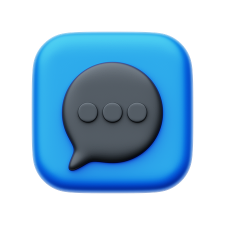 Bubble Chat  3D Icon