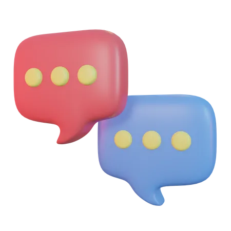 Bubble Chat  3D Illustration