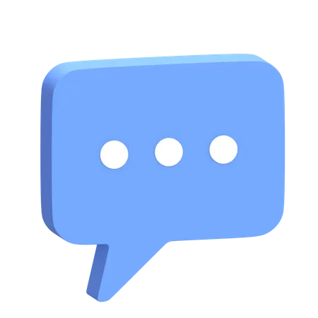 Bubble Chat Symbol Icon Isolated 3 D Rendered Illustration 3D Illustration