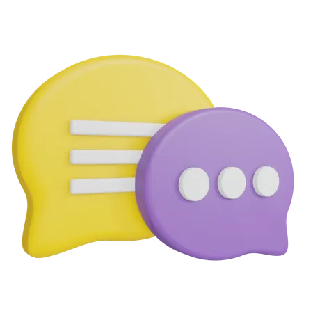 Bubble Chat 3 D Icon Communication And Technology HD Quality 3 000 Px 3D Icon