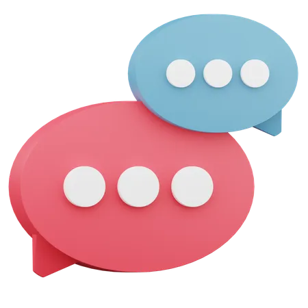 3 D Chat Icon Illustration With Isolated Design 3D Icon