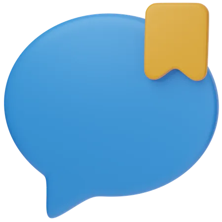 Bubble Chat Bookmark  3D Icon