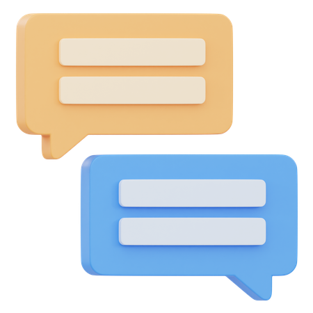 Bubble-Chat-Diskussion  3D Icon