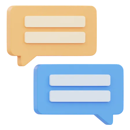 Bubble-Chat-Diskussion  3D Icon