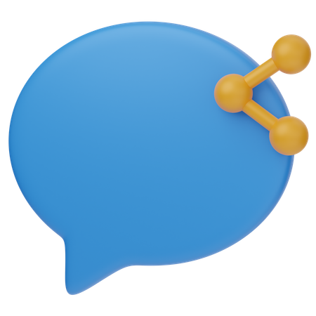 버블채팅 공유  3D Icon