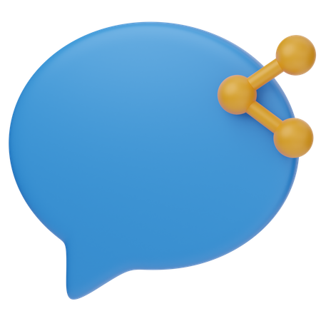 Bubble Chat Share  3D Icon