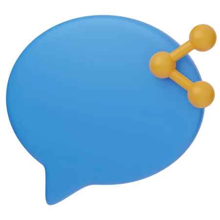 Bubble Chat Share  3D Icon