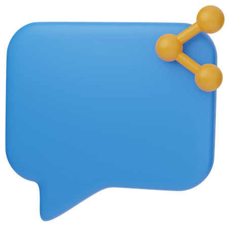 Bubble Chat Share  3D Icon