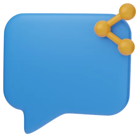 Bubble Chat Share  3D Icon