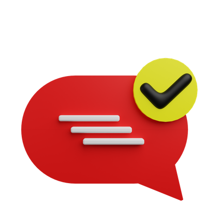 Bubble chat with checklist  3D Icon