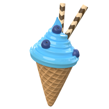 Glace au bubble-gum  3D Icon