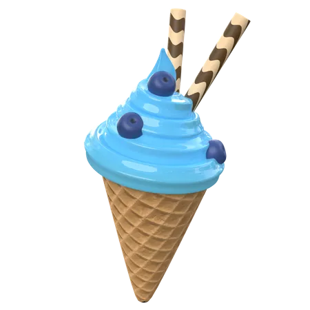 Glace au bubble-gum  3D Icon