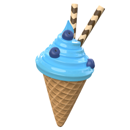 Bubble Gum Ice Cream  3D Icon