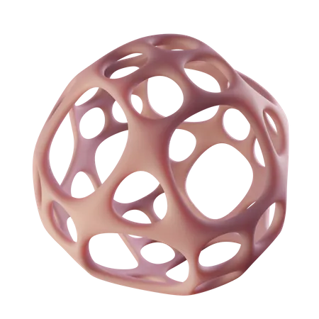 Bubble Gummy Sphere 3D Icon