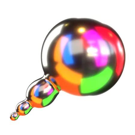 Bubble Holographic Shapes  3D Icon