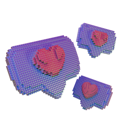 Bubble Like Chat  3D Icon