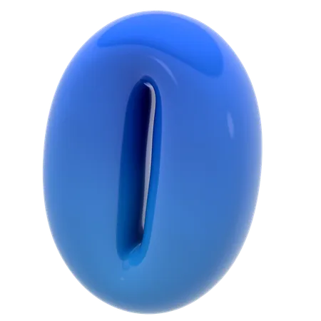 Bubble number zero  3D Icon