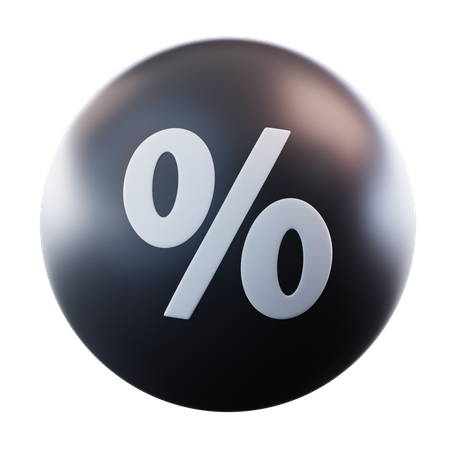 Bubble Percent  3D Icon