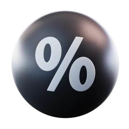 Bubble Percent  3D Icon