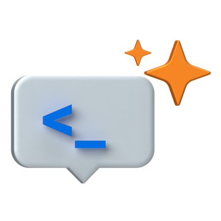 Bubble Prompt Text  3D Icon