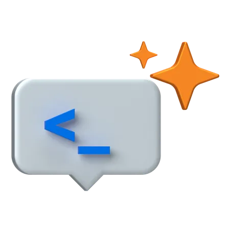 Bubble Prompt Text  3D Icon