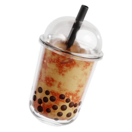 Bubble Tea On A Plastic Bottle  3D Icon