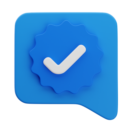 Bubble Verified  3D Icon