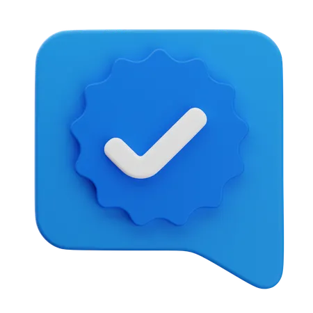 Bubble Verified  3D Icon