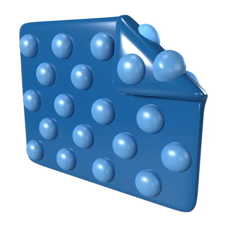 This Is Bubble Wrap 3 D Render Illustration Icon High Resolution Png File Isolated On Transparent Background Available 3 D Model File Format BLEND OBJ FBX And GLTF 3D Icon