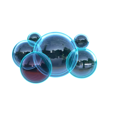 Bubbles Abstract Shape  3D Icon