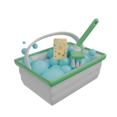 Bubbles Bucket  3D Icon