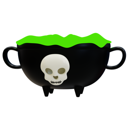 Bubbling Witch’s Poison Cauldron  3D Icon