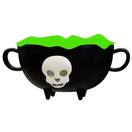 Bubbling Witch’s Poison Cauldron  3D Icon