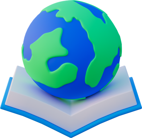 Buch globus  3D Icon