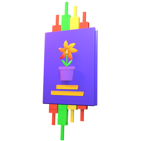 Buch investieren  3D Icon