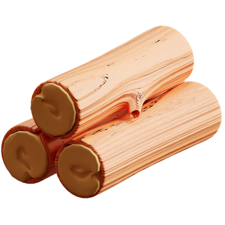 Bûche de bois  3D Icon