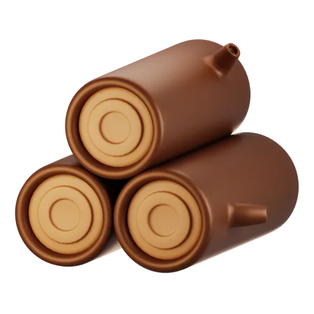 Bûche de bois  3D Icon