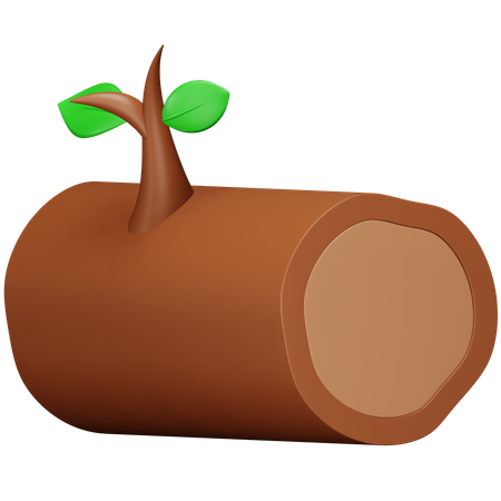 Bûche de bois  3D Icon