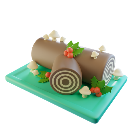 Buche De Noel  3D Icon