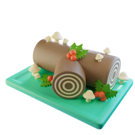 Buche De Noel  3D Icon