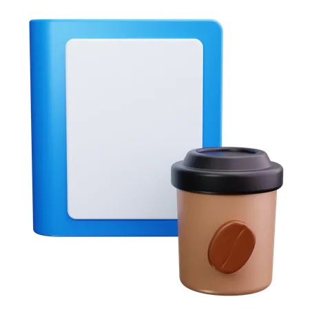 Bücher und Kaffee  3D Icon