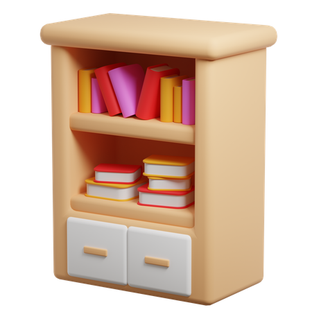 Bücherregal  3D Icon