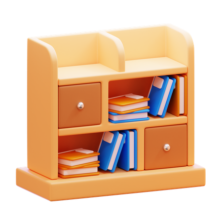 Bücherregal  3D Icon