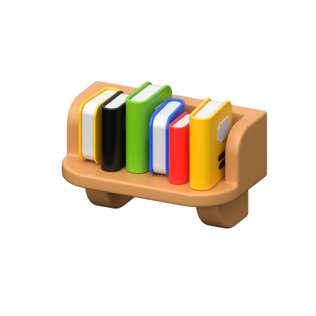 Bücherregal  3D Icon