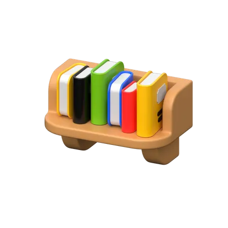 Bücherregal  3D Icon