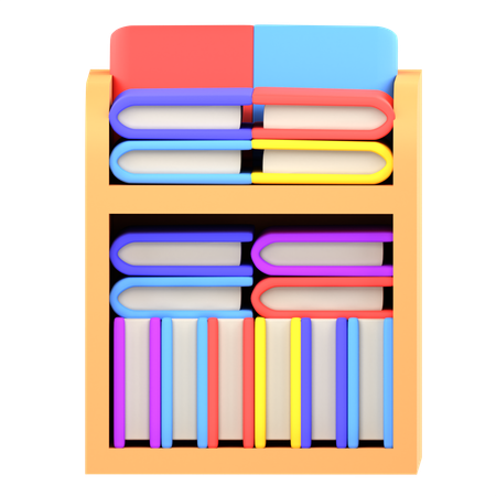 Bücherregal  3D Icon