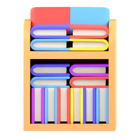 Bücherregal  3D Icon