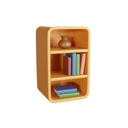 Bücherregal  3D Icon